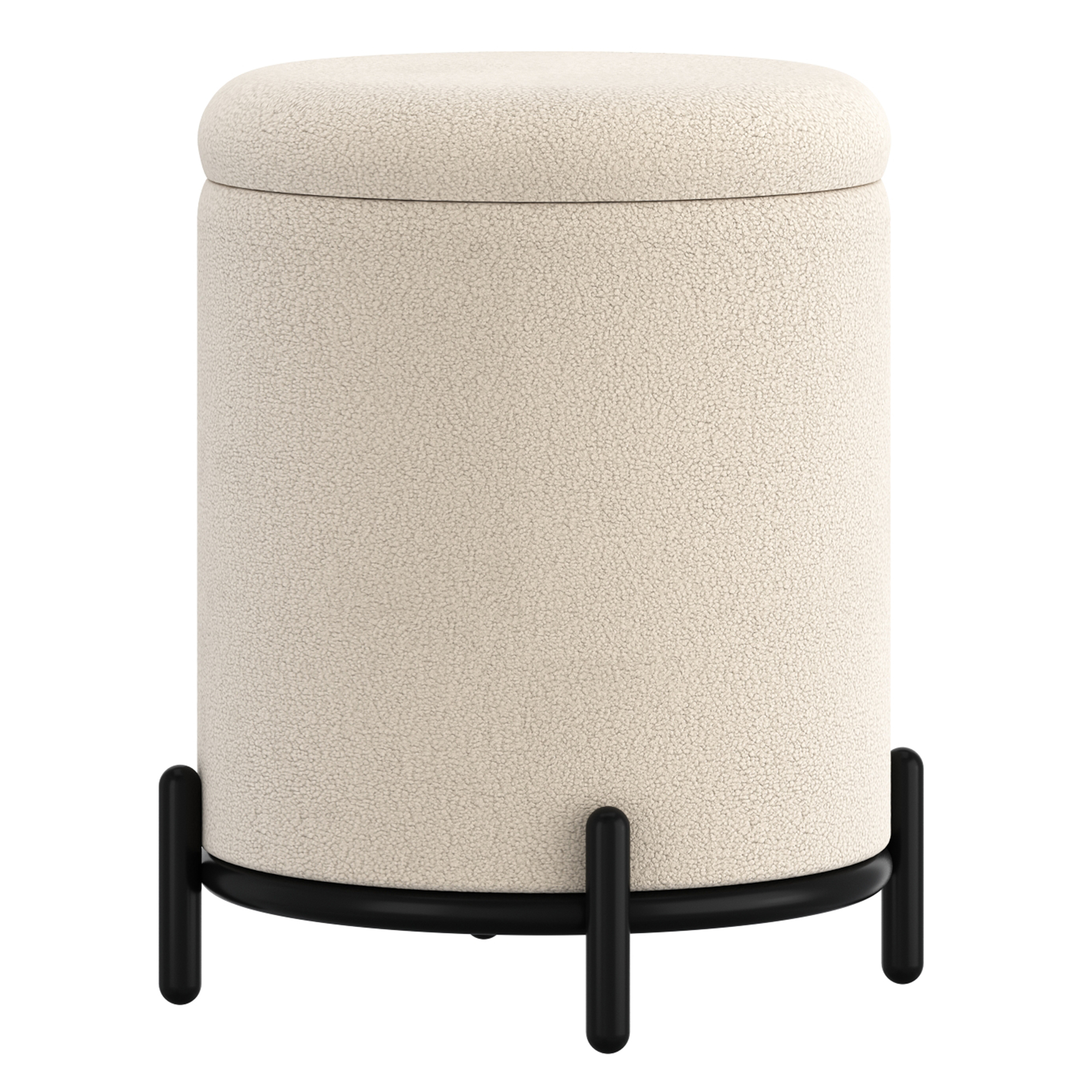 Castor-Storage Ottoman-Cream