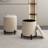 Castor-Storage Ottoman-Cream