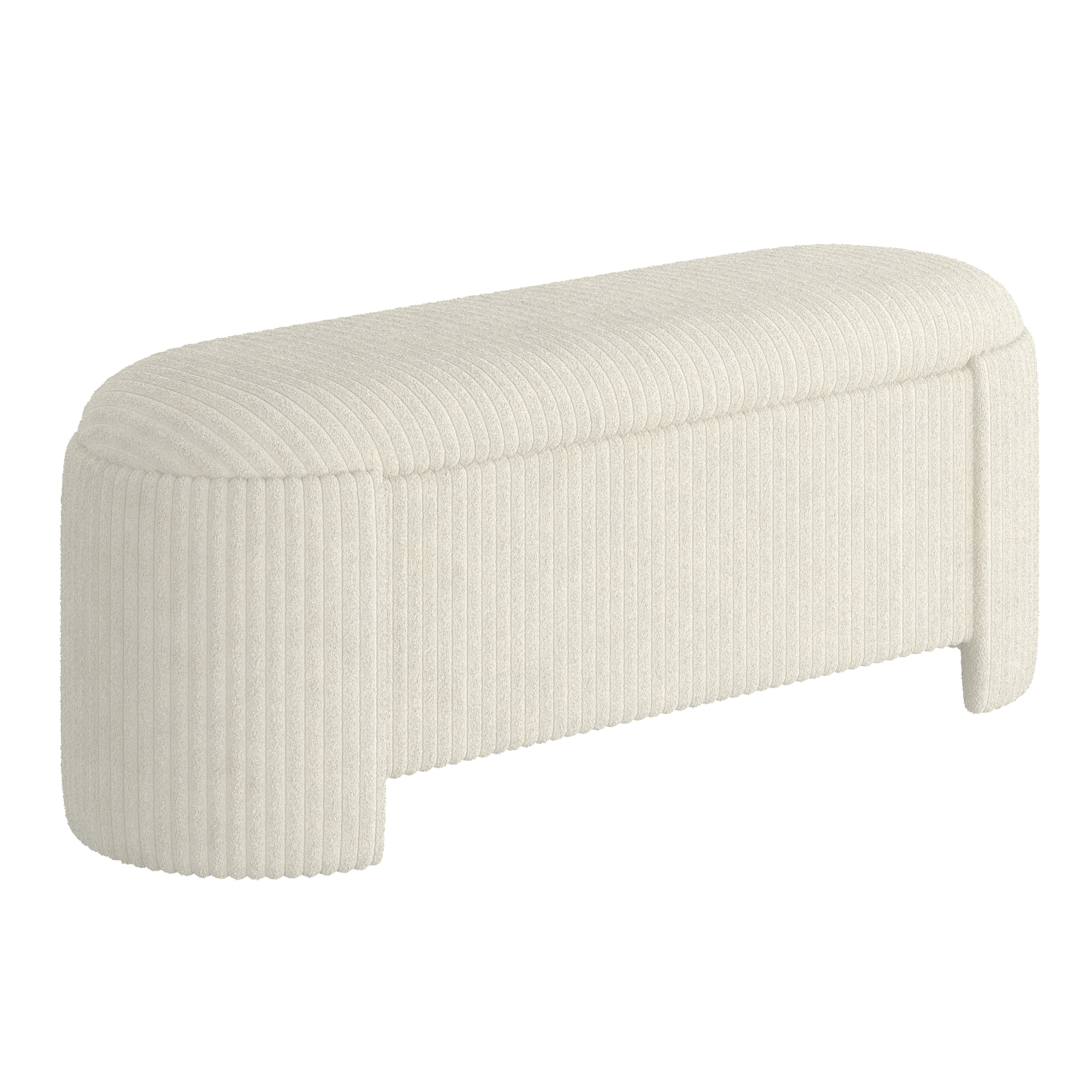 CYBIL-STORAGE OTTOMAN-IVORY