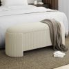 CYBIL-STORAGE OTTOMAN-IVORY