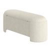 CYBIL-STORAGE OTTOMAN-IVORY