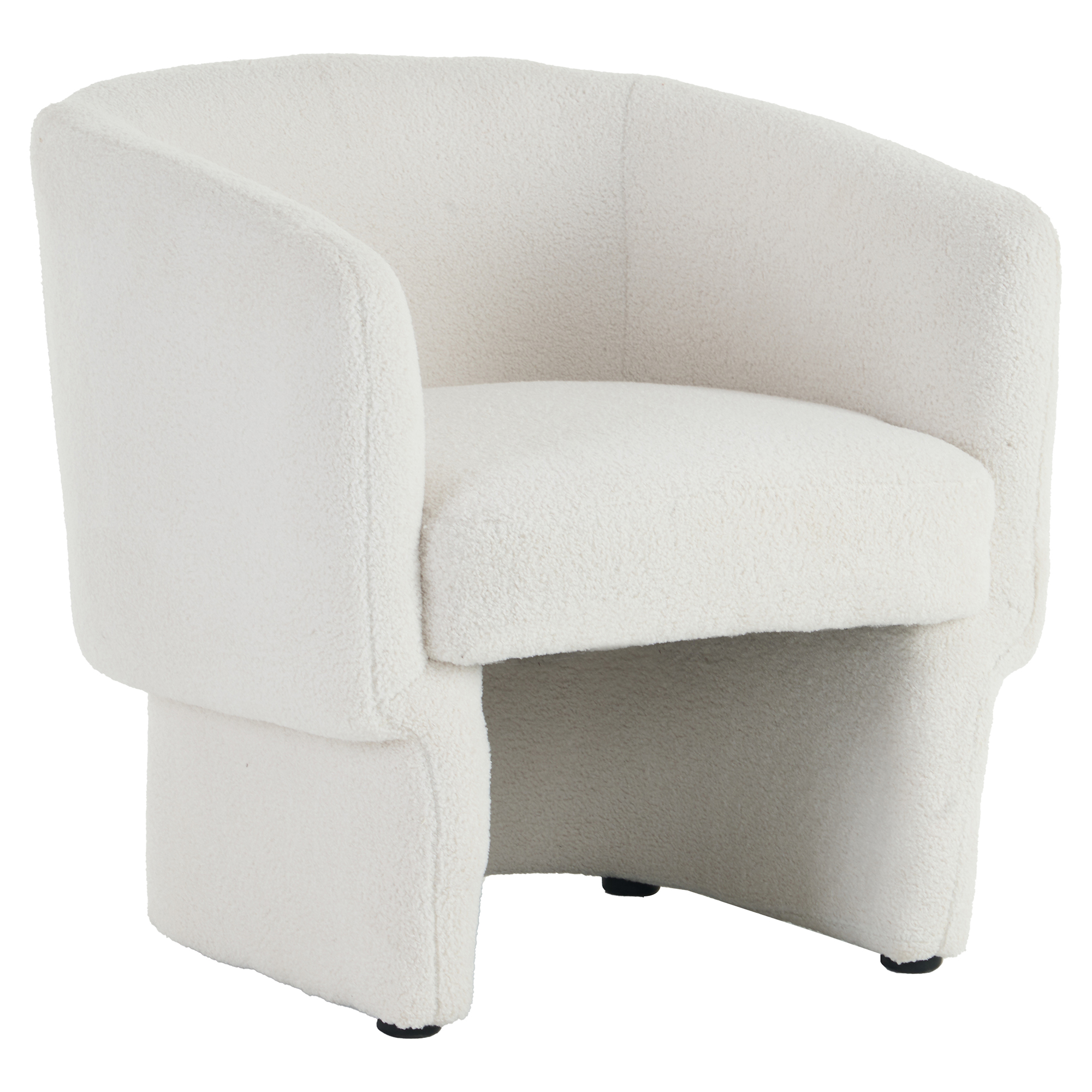 SHERI-ACCENT CHAIR-WHITE BOUCLE