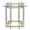 FLORINA-ACCENT TABLE-SILVER/GOLD