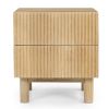Sangra-2 Drawer Accent Table-Natural