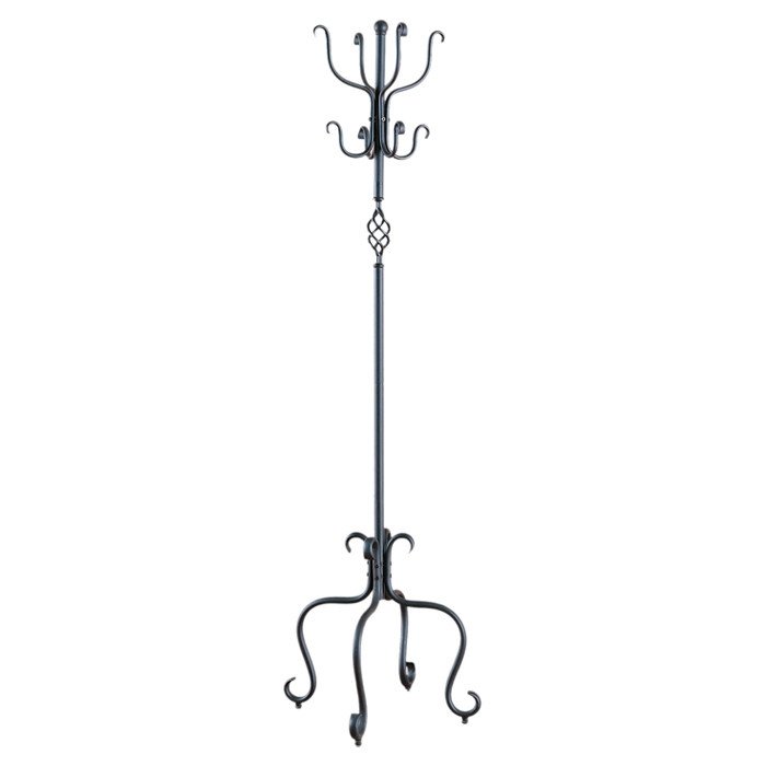 Decorative and Functional Black Metal Coat Rack Entryway Hall Tree
