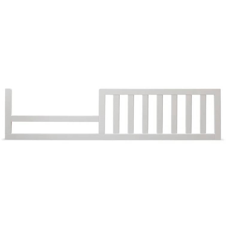SF Home Solid Wood Toddler Bed Rail in White Finish - Crib Sold Separately