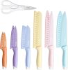 Colorful Knife Set 13 Pieces Kitchen Knives Set with Nonstick Ceramic