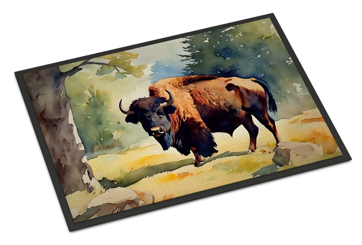 NEW American Bison Doormat Front Door Mat Indoor Outdoor Rugs for Entryway, Non Slip Washable Low Pile, 18H X 27W