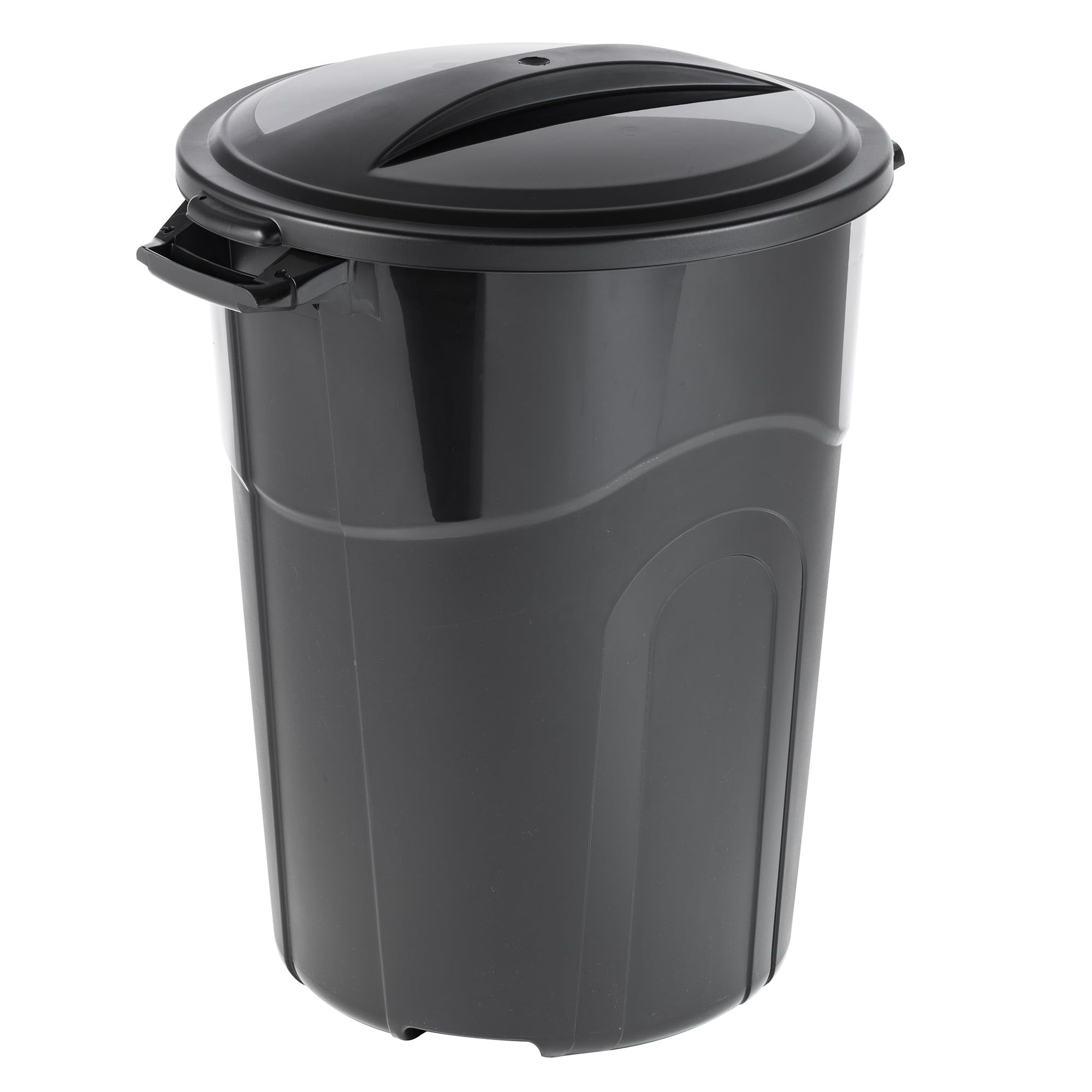 32 Gallon Injection Molded Trash Can - Black - TI0070
