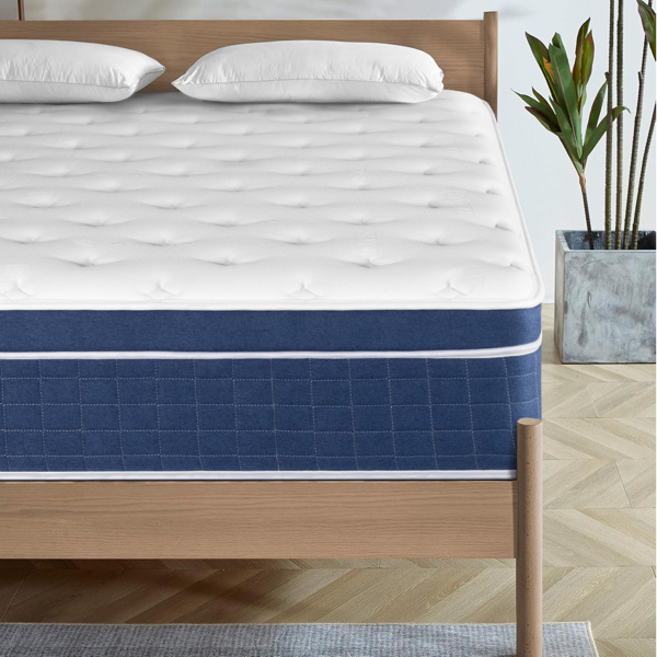 Full Size Mattress in a Box 14 Inch Memory Foam Hybrid Mattress with Pocketed Springs Medium Firm Support Motion Isolation Edge Support 180 Night Tria
