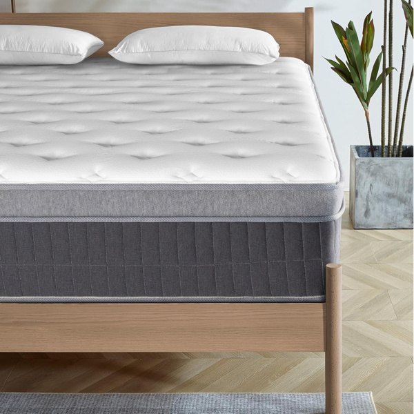 King Size Mattress in a Box 12 Inch Memory Foam Hybrid Mattress with Pocketed Springs Medium Firm Support Motion Isolation Edge Support 180 Night Tria