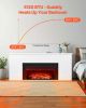 VEVOR 75 inch Freestanding Fireplaces, 1500W 5120BTU Fake Electric Fireplace Stove Heater with Mantel, Overheating Protection, Adjustable Flames,Timer