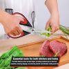 Kitchen Scissors All Purpose Heavy Duty Kitchen  Set Stainless Steel