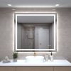 LED Bathroom Mirror 40 "x 36" with Front and Backlight, Large Dimmable Wall Mirrors with Anti-Fog, Memory, 3 Colors, LED Vanity Mirror