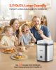 VEVOR Ice Cream Maker, 2.11 Qt. Large Capacity, Electric Automatic Ice-Cream Machine, with Easy Operation & Cleaning, Stainless Steel Shell
