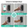 Smart WiFi Door Lock with Bluetooth Gateway, Fingerprint & Keypad Keyless Entry Deadbolt, App Remote Control, Auto Lock