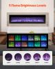 VEVOR 72 inch Electric Fireplace, Wall Mounted Recessed Fire Place with Remote Control, Timer, 1500W, Adjustable Flame Color Brightness, Touch Screen