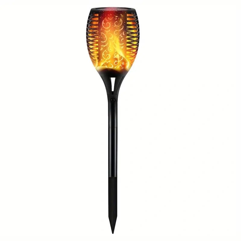 1pc Solar Powered Garden Lights, Outdoor Solar Pathway Torch Light With Flickering And Dancing Flame Light Landscape Lighting For Christmas Hallo (Option: W13186452)