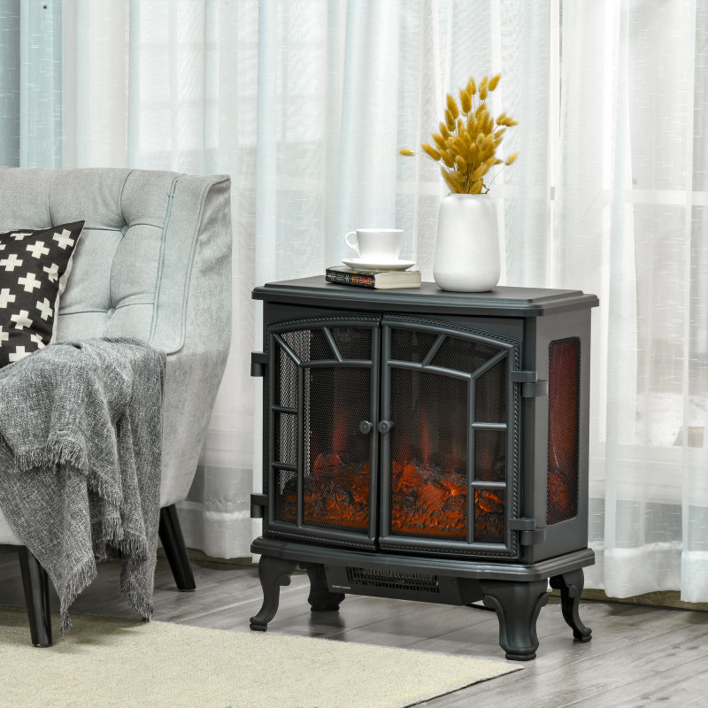 27" Electric Fireplace Heater (Option: Black-690x360x650 mm)