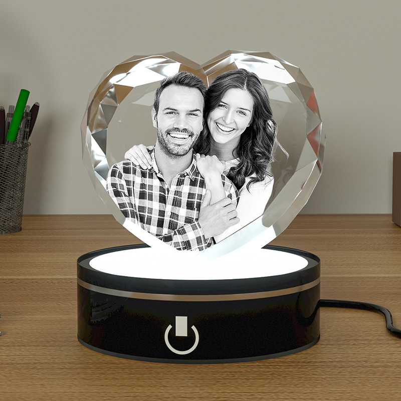 LED Light Base For 3D Crystal Photo Wood Lighted Display Plate Flat USB Operated (Option: 7 Colors Light Base Upgrade)