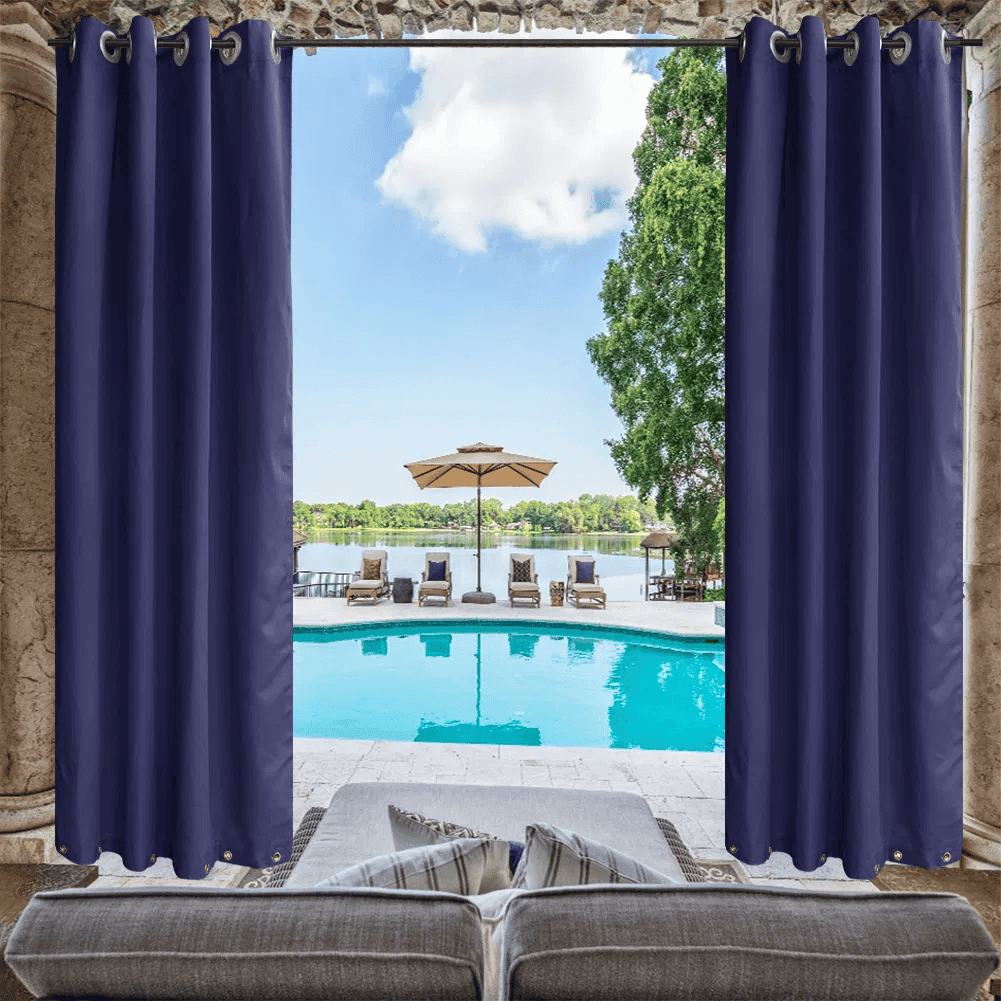 Indoor Outdoor Curtains Grommet Curtain On Top And Bottom 1 Panel (Option: 50 in x 120 in)
