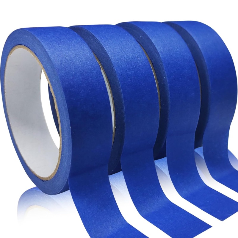 4 Rolls Blue Painter's Tape 0.94in X 22yd Masking Tape For Painting DIY Crafts Arts Decoration Labeling Easy Removal No Residue Multipurpose Tape (Option: Navy blue)
