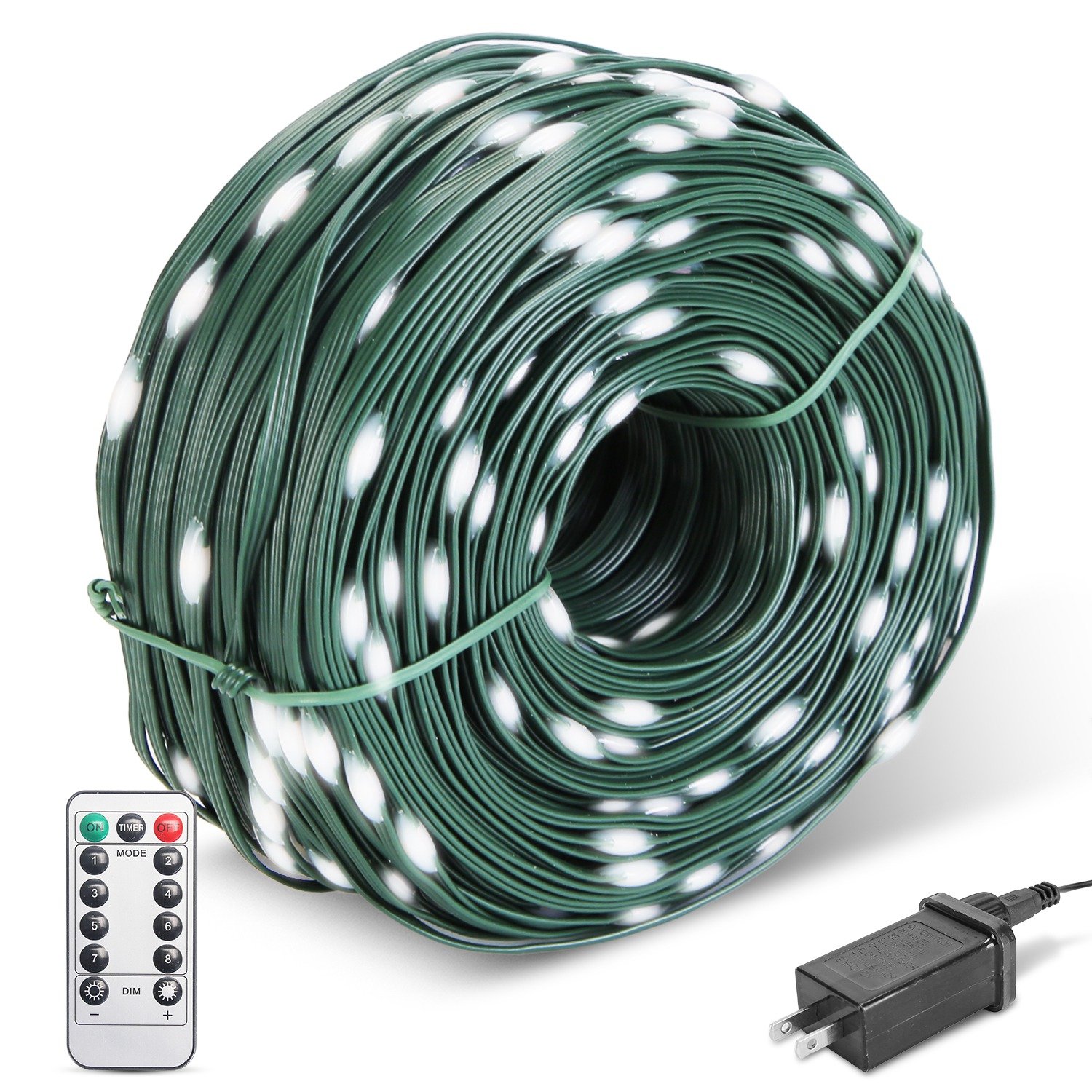 330FT String Lights Outdoor Christmas Decoration Lights With Remote IP44 Waterproof 8 Lighting Modes 8 Brightness Timer Plug In Fairy Light Xmas (Option: Cool White Lighting)