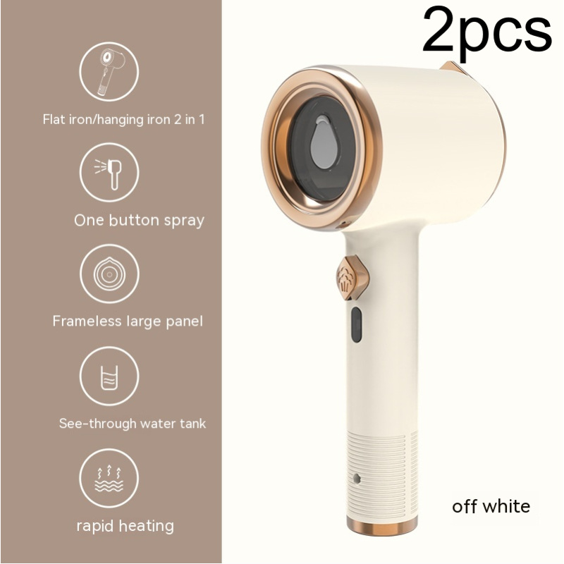 Mini Portable Handheld Garment Steamer Fabric Steam Iron For Clothes Travel Home Appliances Vertical US Plug Ironing Machine (Option: Beige-Us-2PCS)