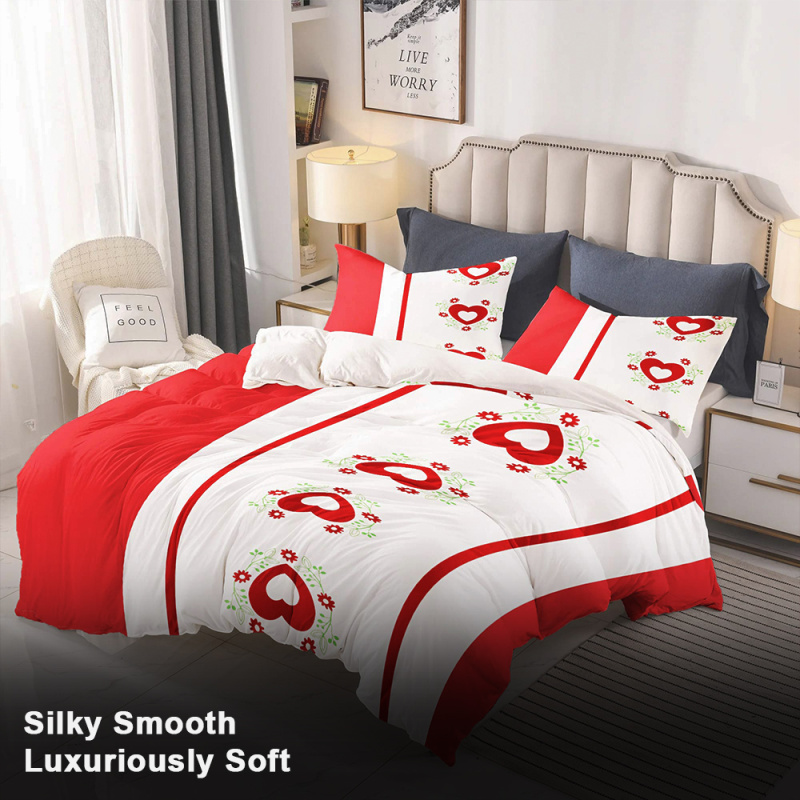 9-Piece Red Embroidered Bedspread And Curtain Set For Twin (Option: Twin)