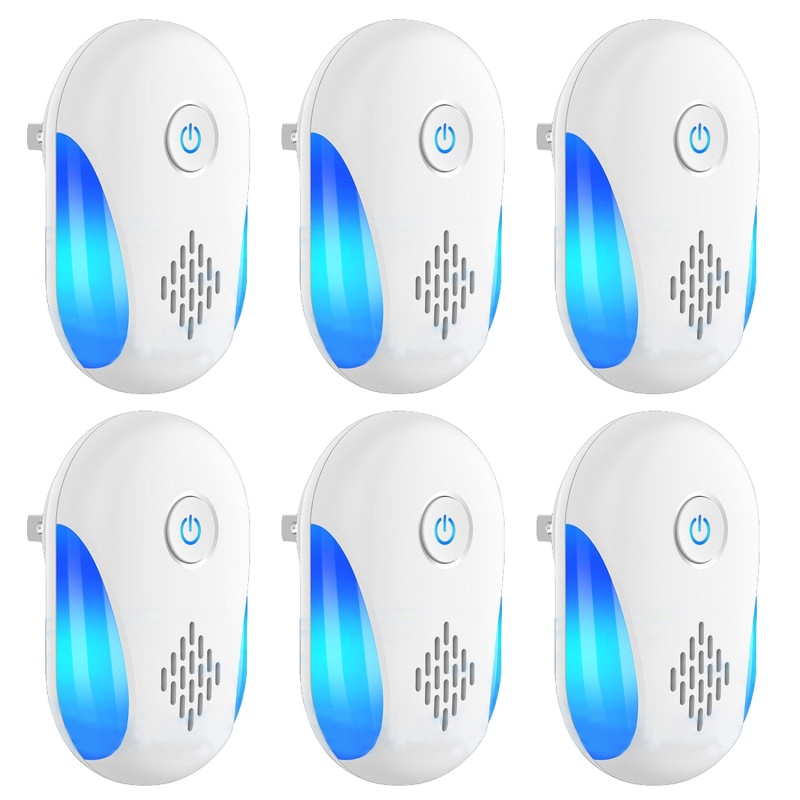 6 Packs Ultrasonic Pest Repellers Electric Plug-In Indoor Pest Control Mouse Repellent Chaser Deterrent Rodent Chaser With 2 Modes For Home Kitch (Option: White)