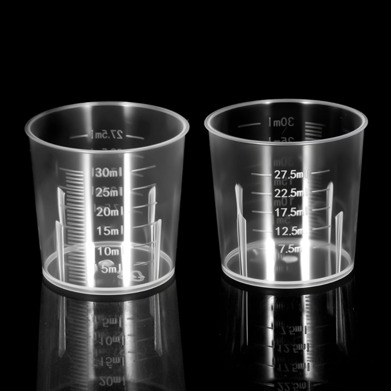 Mini Liquid Measuring Cups, Graduated Beakers For Precise Measuring & Mixing, 20 Pieces (Option: Transparent)