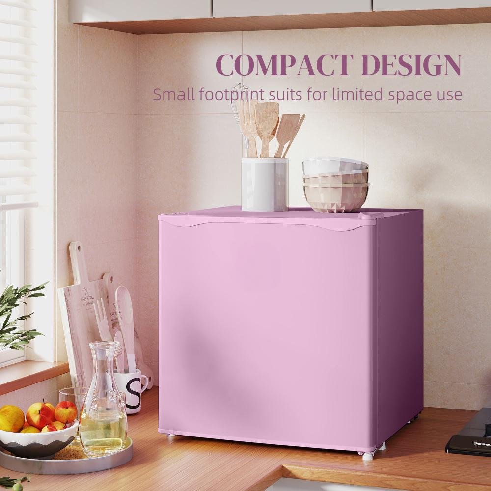 1.1 Cu.Ft Countertop Mini Freezer, Compact Upright Freezer With Removable Shelves (Color: Pink)