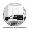 Deep Frame 36" Round Mirror, Modern Dresser Mirror Wall Mounted Decor Metal Frame for Bedroom Living Room Entryway Fireplace Mantel Dining Room