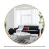 Deep Frame 36" Round Mirror, Modern Dresser Mirror Wall Mounted Decor Metal Frame for Bedroom Living Room Entryway Fireplace Mantel Dining Room