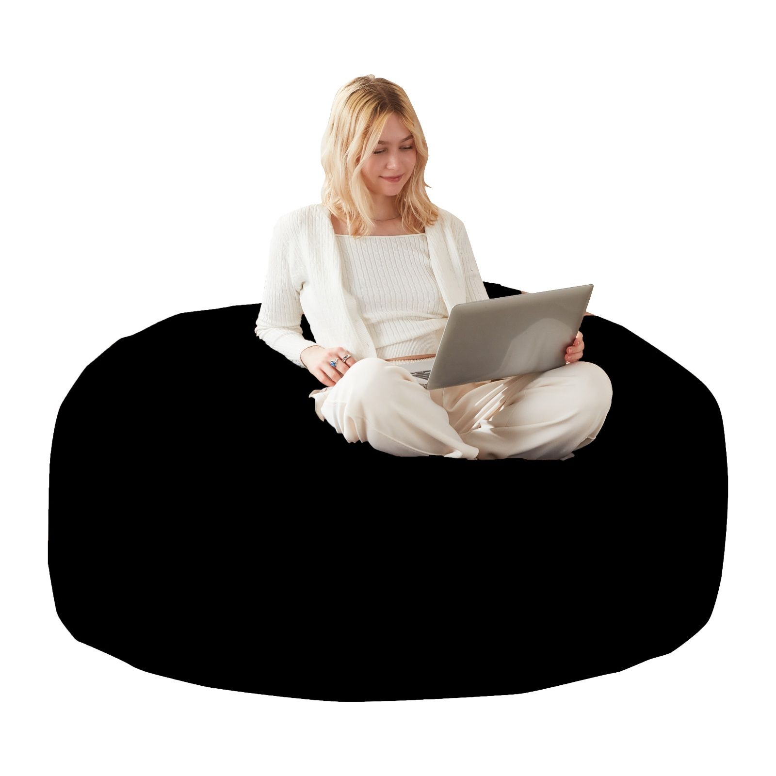 4FT bean bag chair (SKU: XXY-X100DB-HEISE)