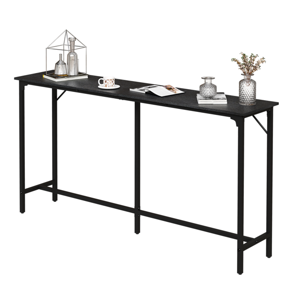 71-Inch Bar Table (Black) - 209 Lbs Capacity Pub Height Table With Durable MDF Top & Metal Frame, Ideal For Kitchen/Bar Counte (Option: defaulttitle)