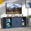 TV Stand for 80 Inch TV, Entertainment Center with Storage Cabinets, Mid Century Modern Media TV Console Table for Living Room Bedroom