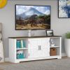 TV Stand for 80 Inch TV, Entertainment Center with Storage Cabinets, Mid Century Modern Media TV Console Table for Living Room Bedroom