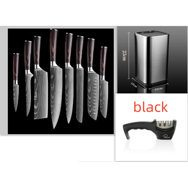 Chef Knives Kitchen Knives Cleaver Slicing Knives (Option: Set3)