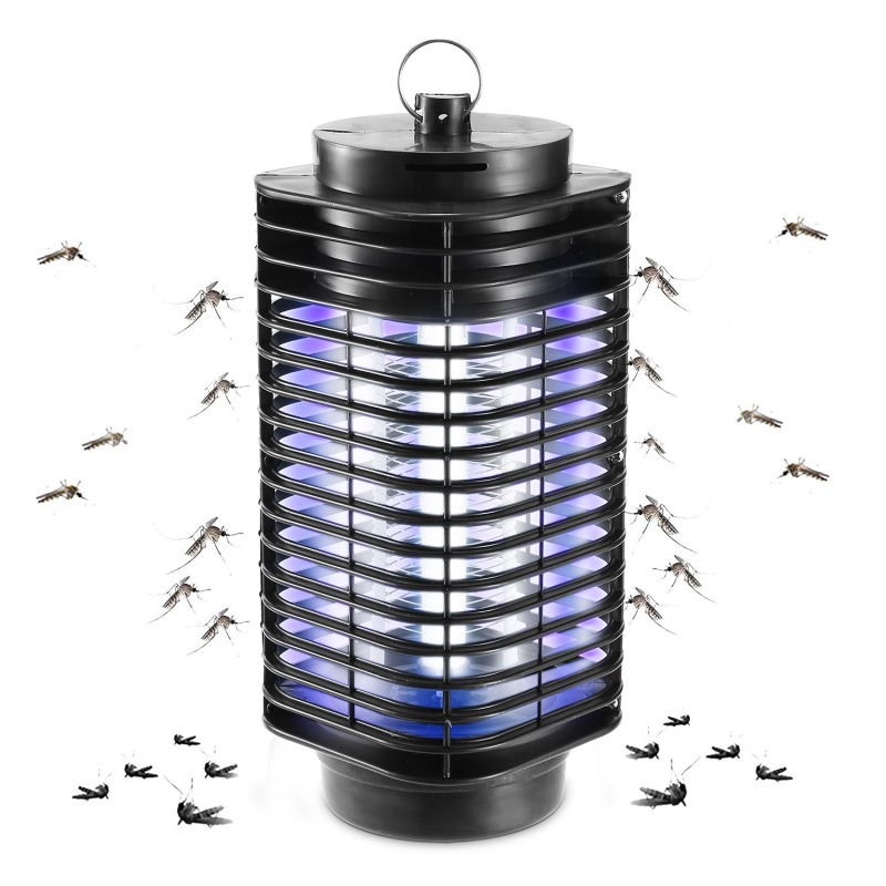 1Pc Electric Bug Zapper UV Light Flying Zapper Insect Killer Lamps Pest Mosquito Fly Trap Catcher Odorless Noiseless For Home Restaurant (Option: Black)
