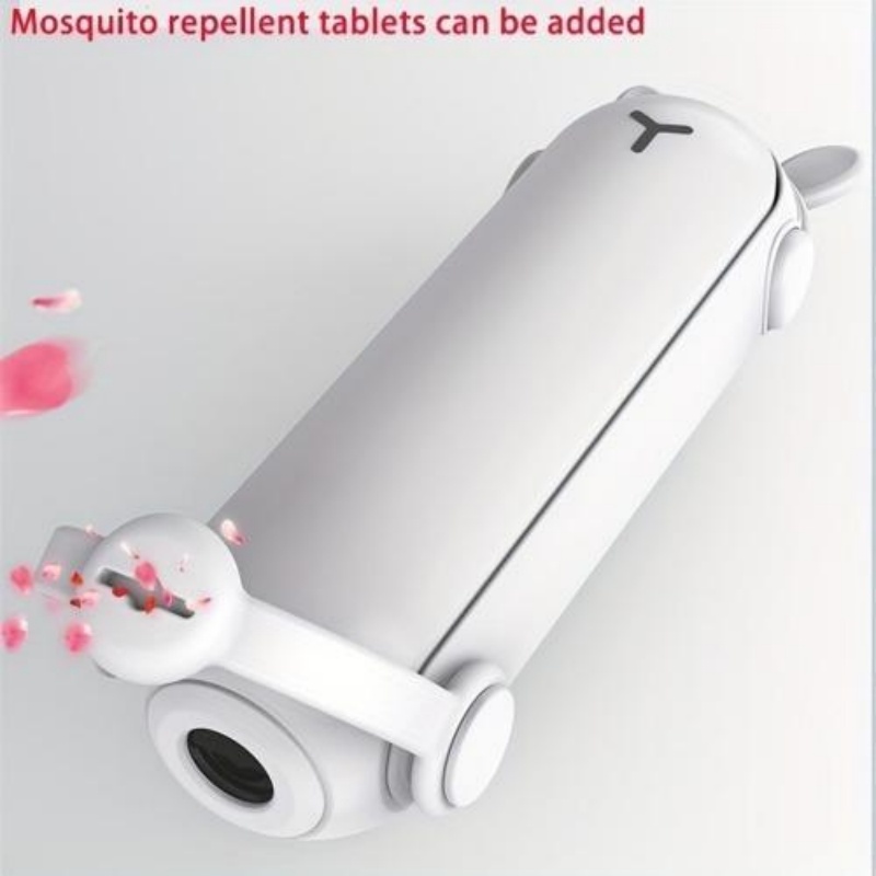 3-in-1 Portable Foldable Handheld Fan With Mini USB-Rechargeable Flashlight (Option: White)